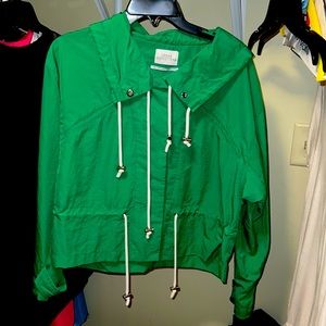 Green windbreaker